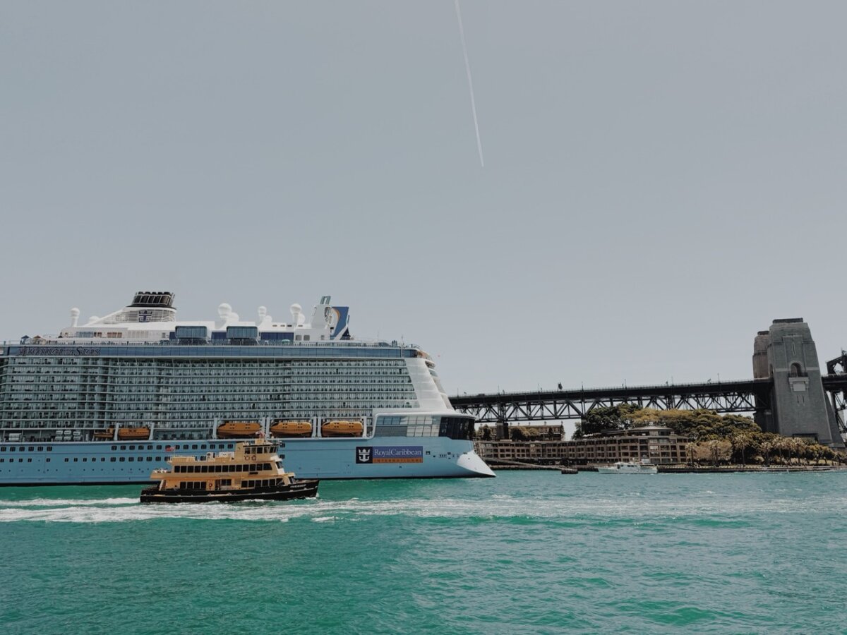 Anthem of the Seas docked in Sydney, Australia harbor