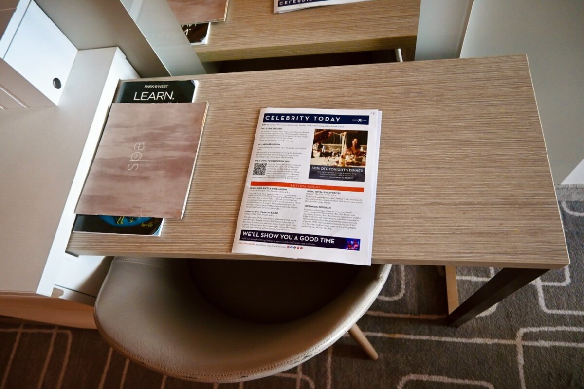Vanity in AquaClass Cabin on Celebrity Edge