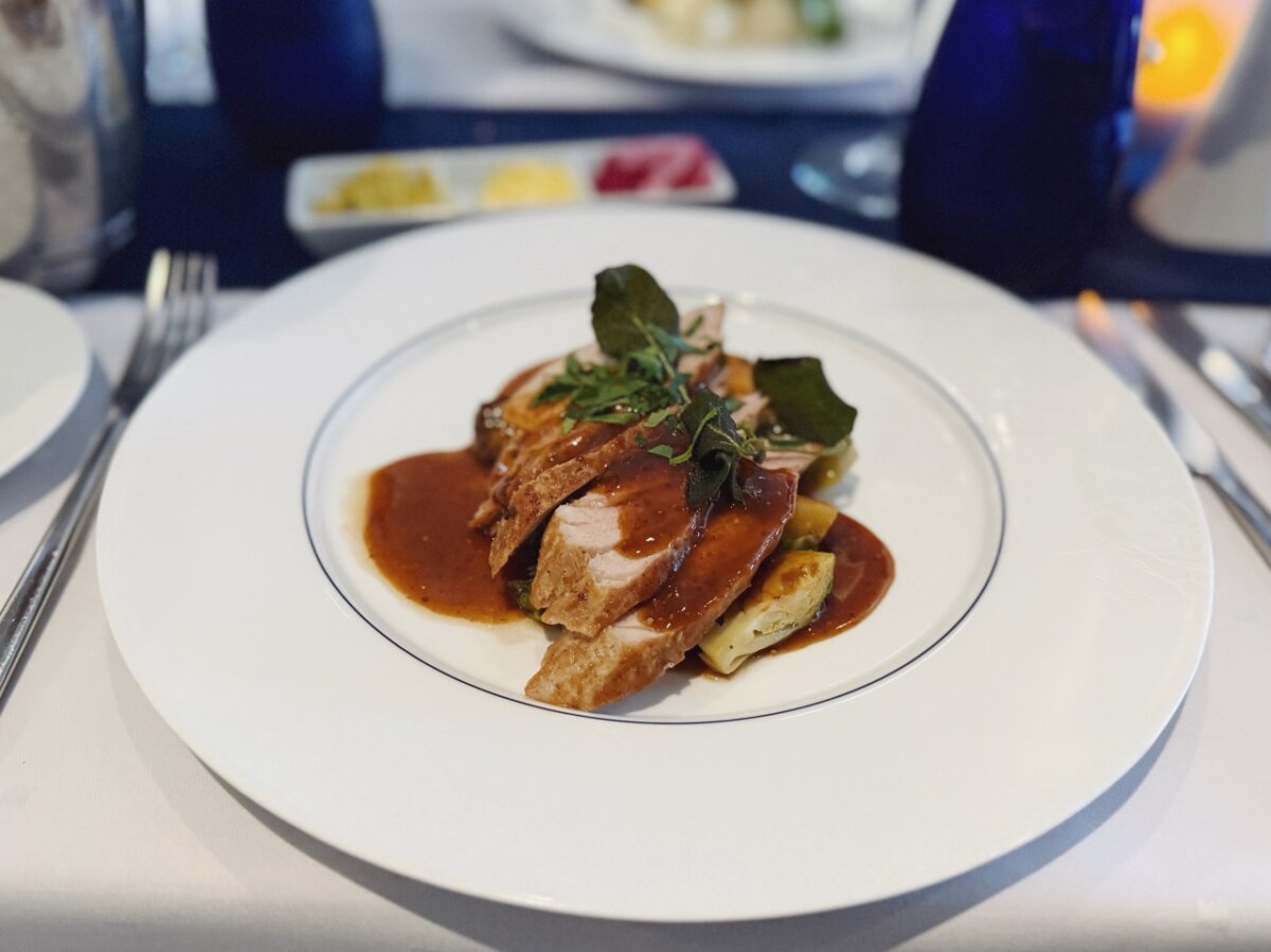 Charred Veal Loin at Blu Restaurant on Celebrity Cruises