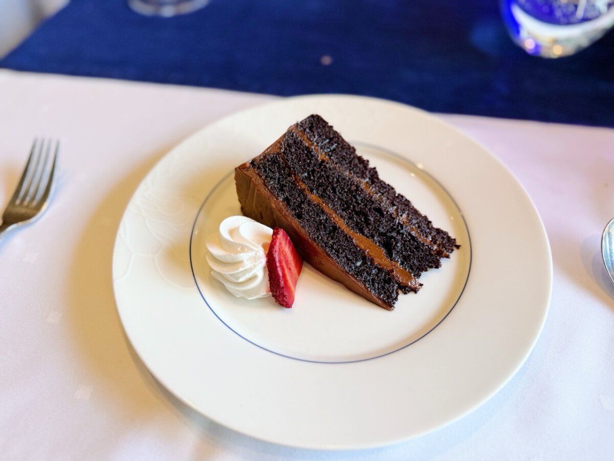 Chocolate Cake at Blu Restaurant on Celebrity Cruises