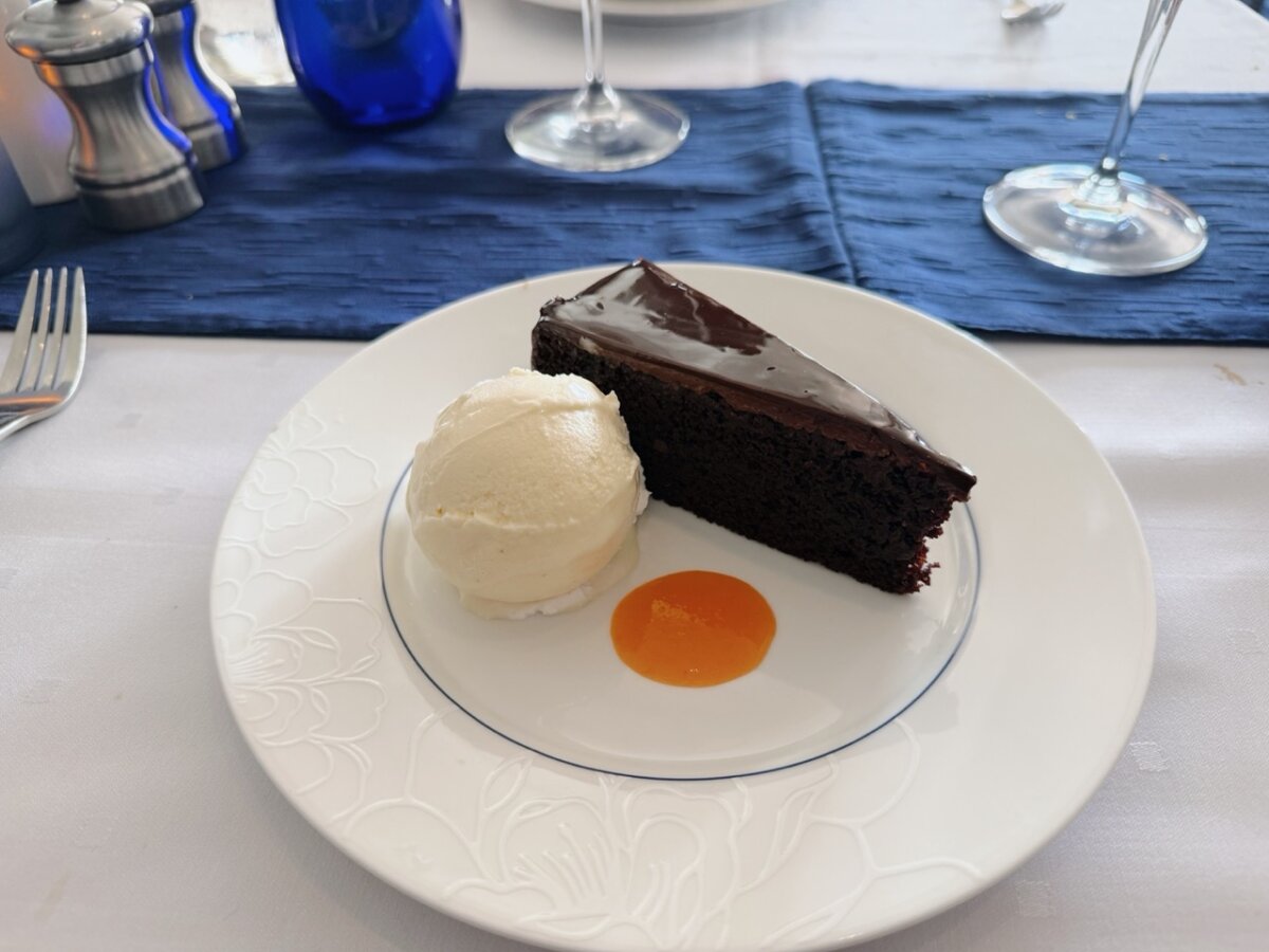 Austrian Chocolate Cake at Blu Restaurant