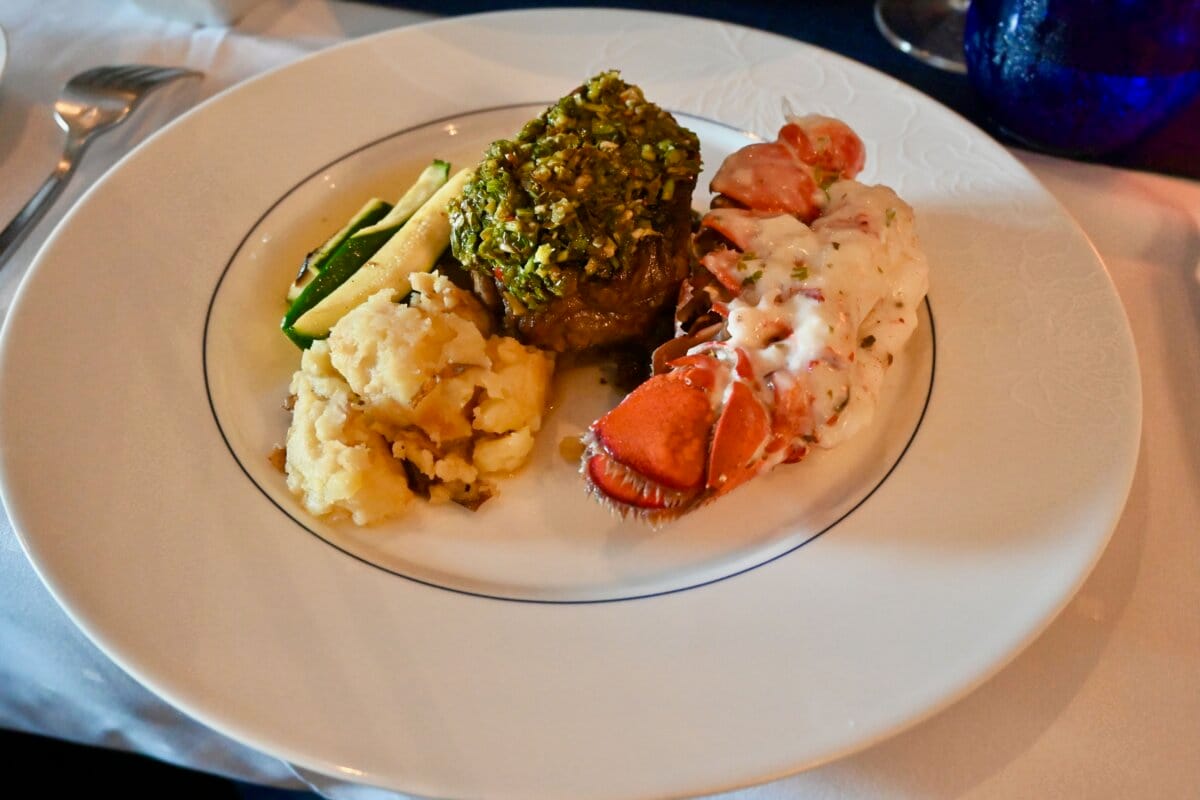 Lobster and Filet at Blu Restaurant on Celebrity Cruises