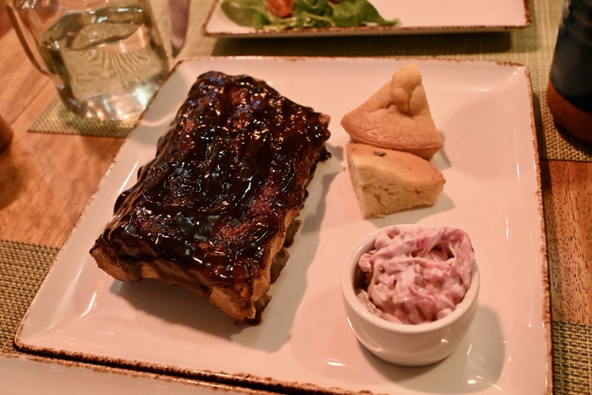 BBQ Ribs at Celebrity's Rooftop Garden Grill