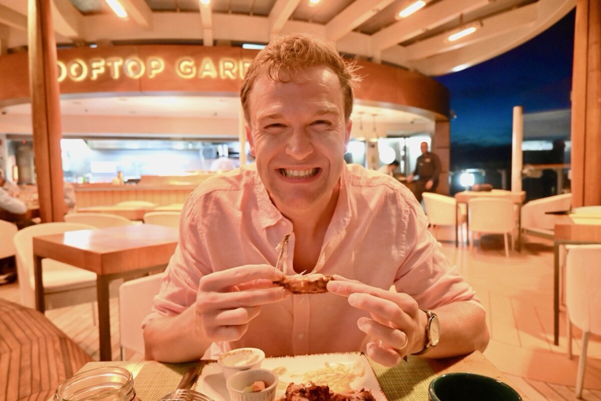 Dining at Celebrity's Rooftop Garden Grill