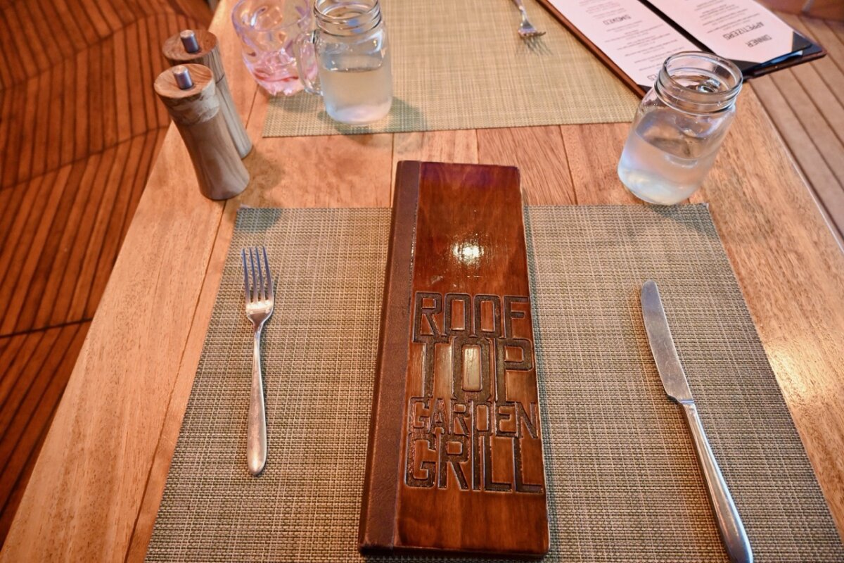 Menu at Rooftop Garden Grill on Celebrity Cruises