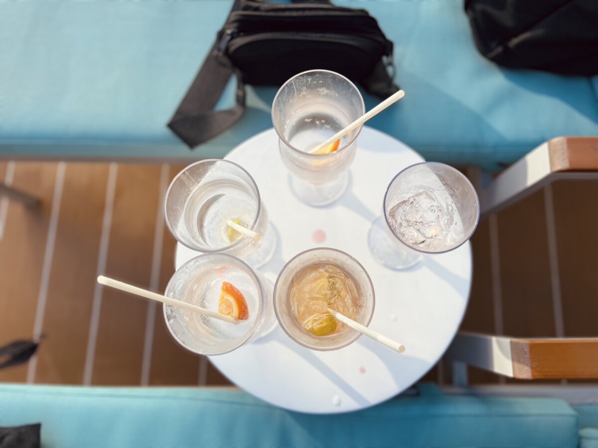 Finished drinks on Royal Caribbean Cruise