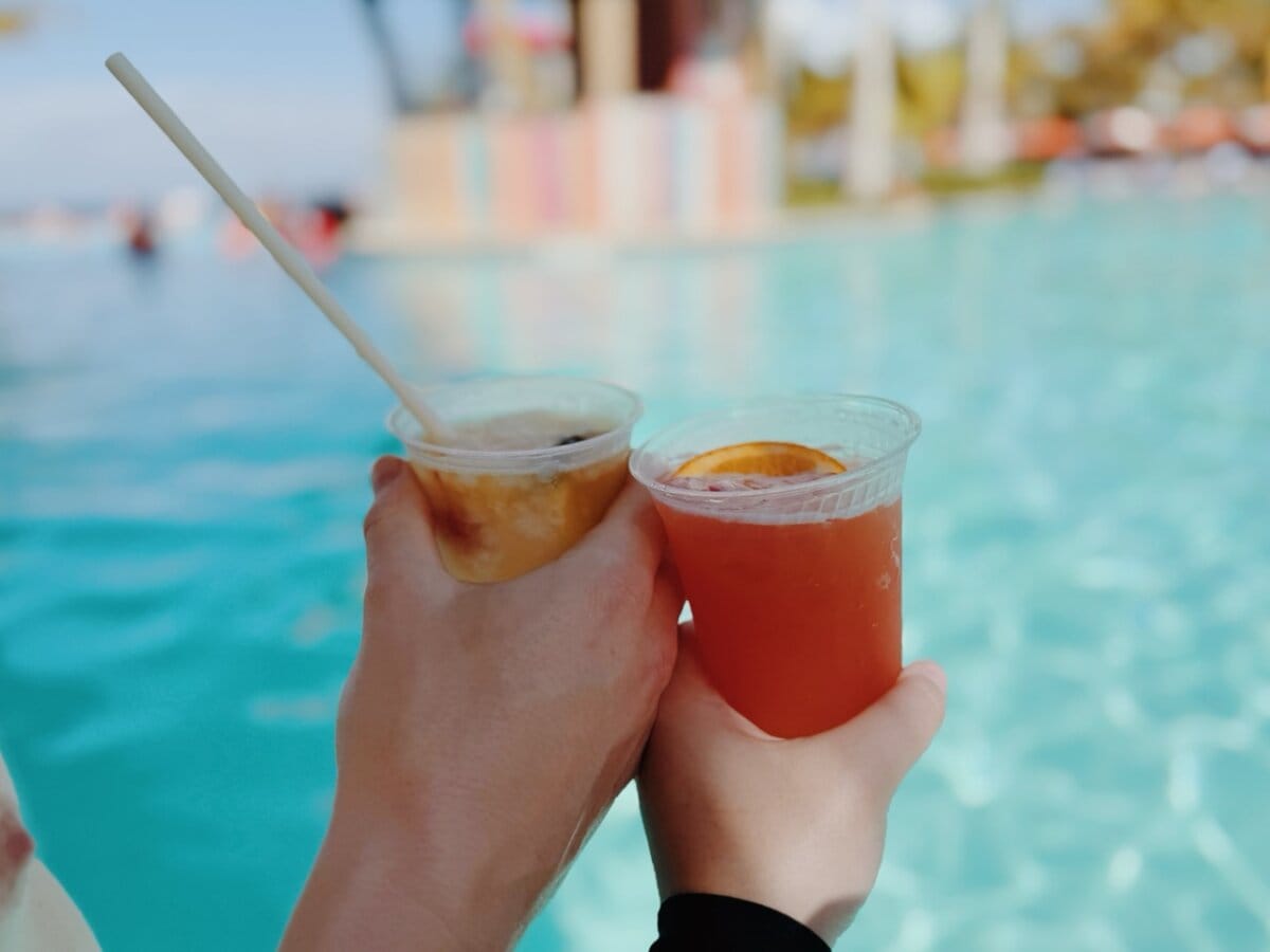 Cocktails at Royal Caribbean's Hideaway Beach