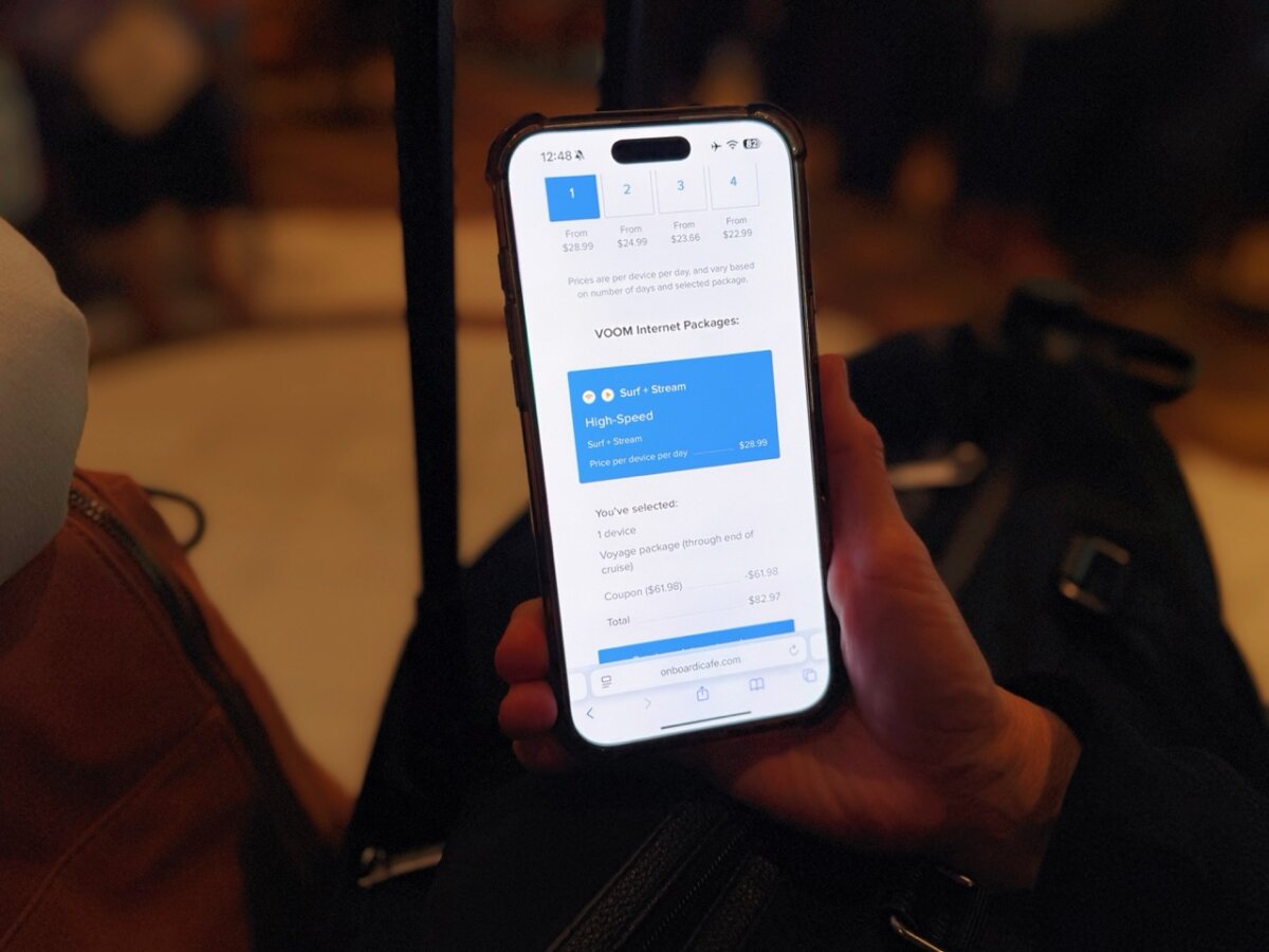 Royal Caribbean Voom Internet Onboard