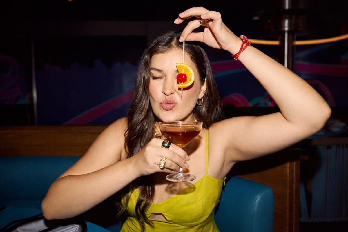 Virgin Voyages Drinking Cocktail