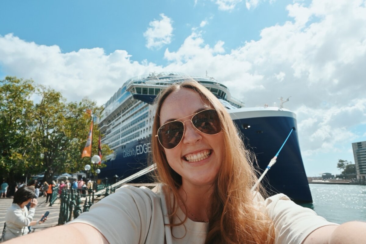 Allie Hubers cruising on Celebrity Edge