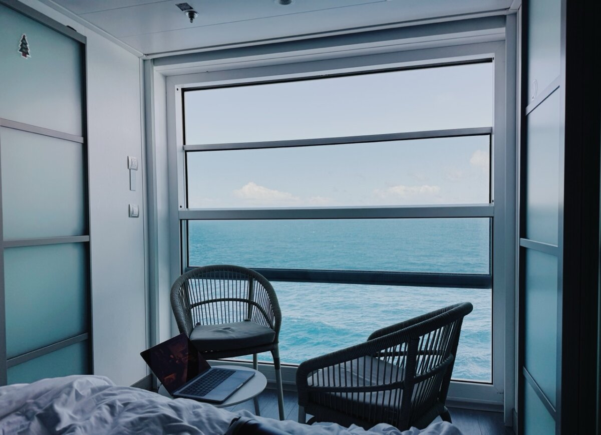 Infinite Veranda chairs on Celebrity Edge