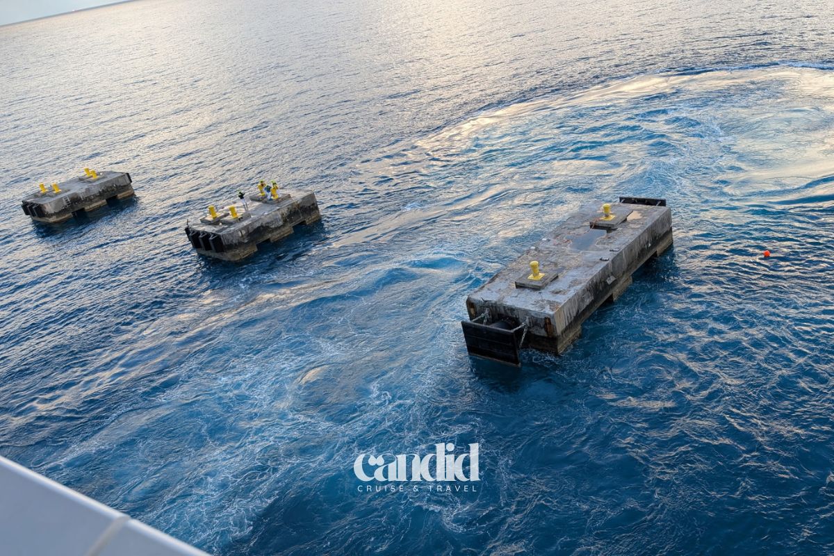 Damage to catwalk at Cococay