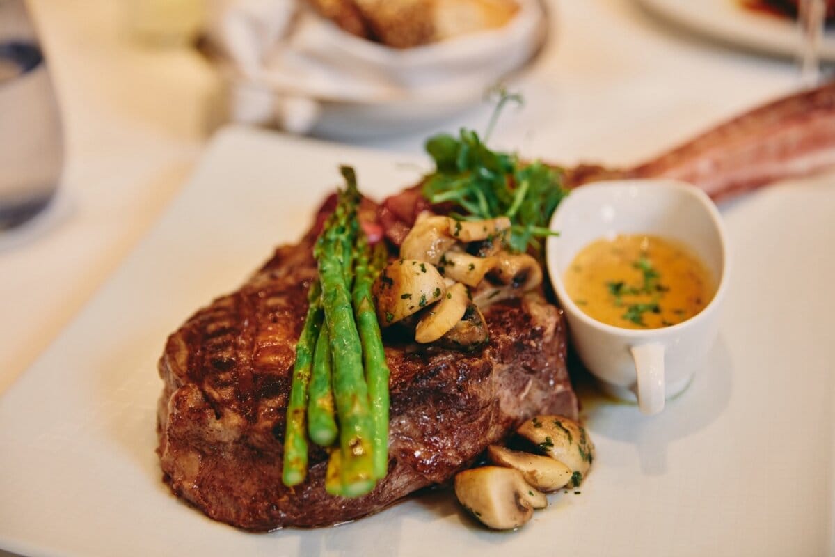 Holland America steak dinner