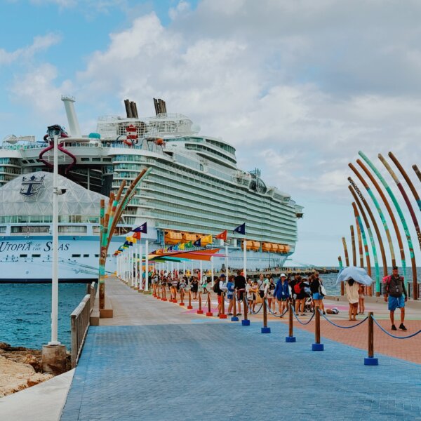 Utopia of the Seas docked at Perfect Day at CocoCay