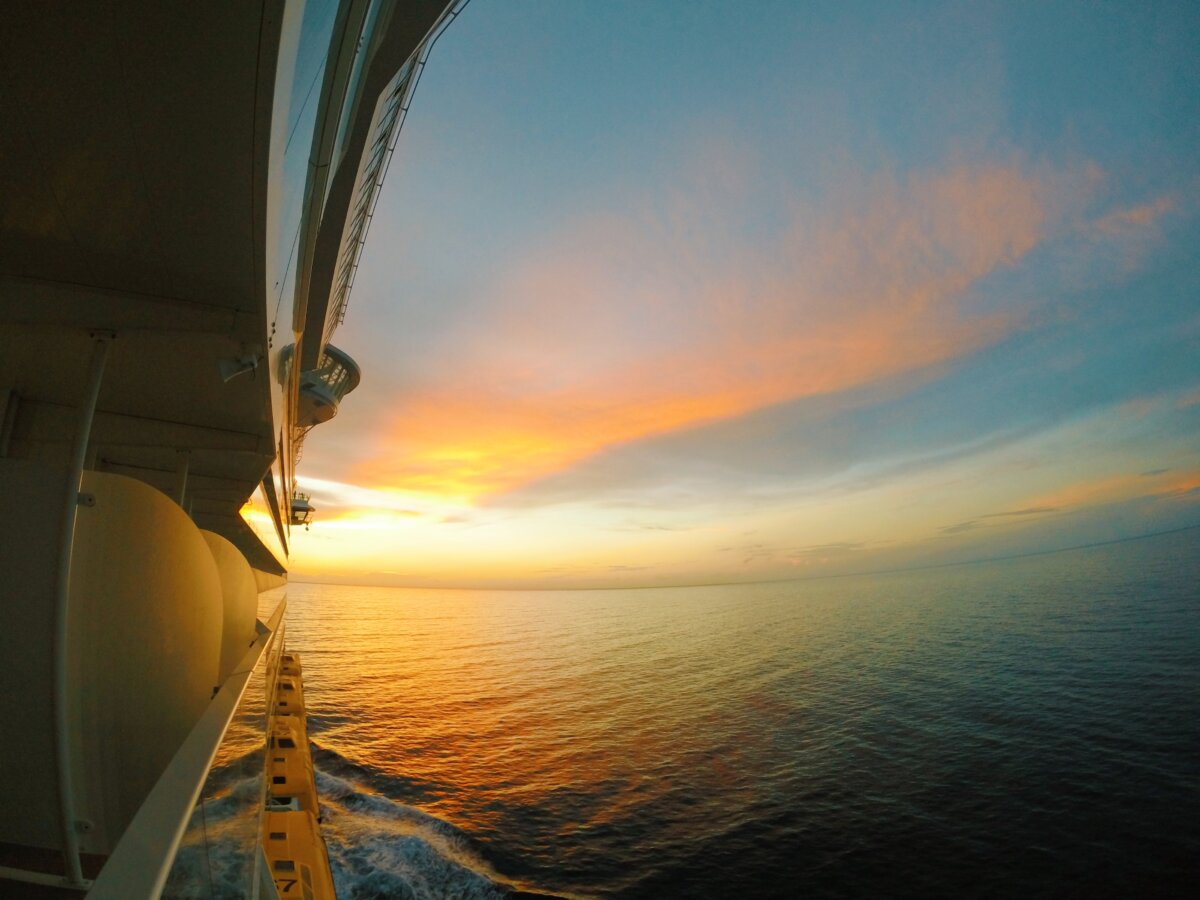 Oasis of the Seas sunset at sea