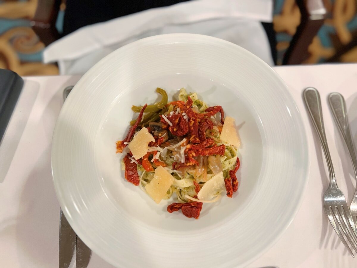 Pesto Tagliatelle on Royal Caribbean
