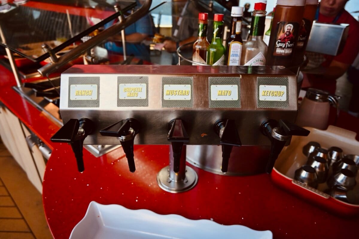 Carnival Cruise Line Guy's Burger Joint Sauces