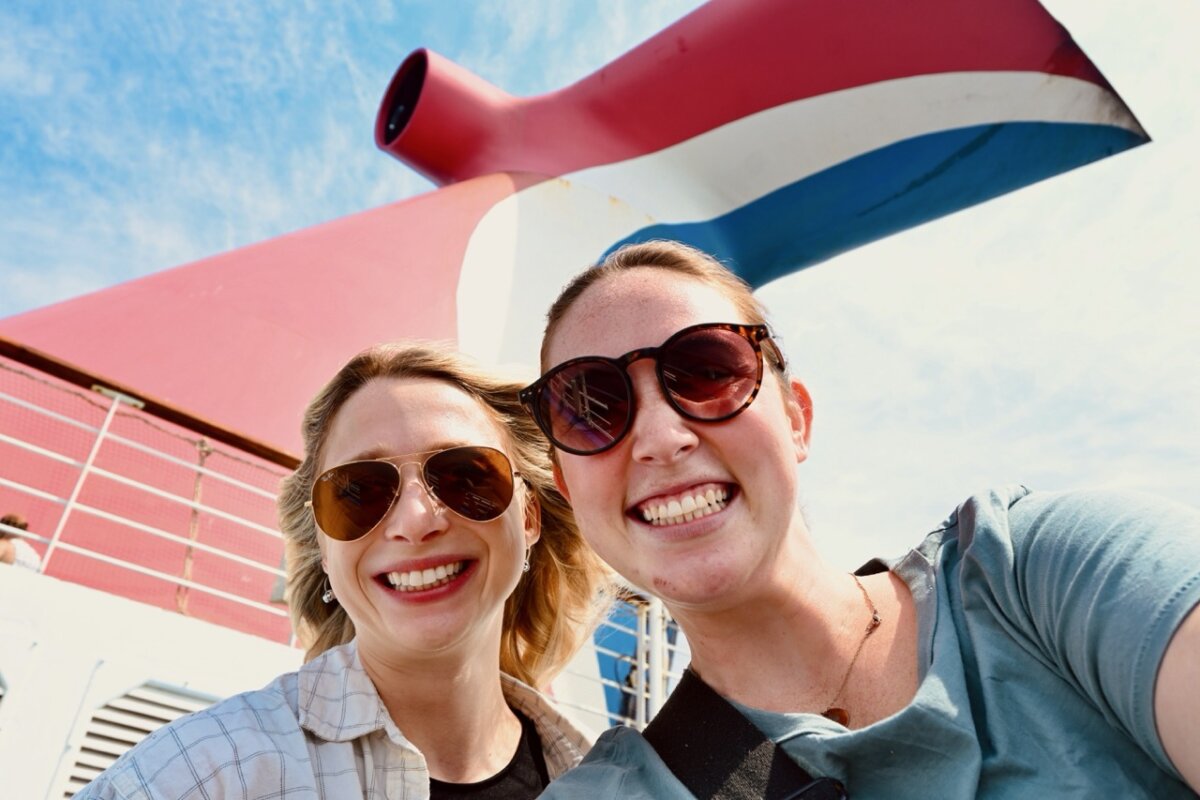 Allie Hubers and Hayley Phillips on Carnival Valor Cruise