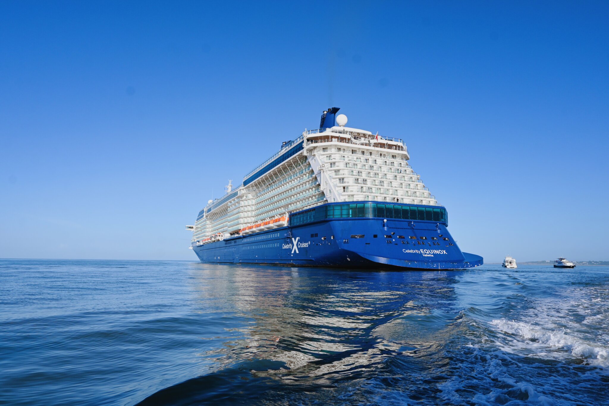 Celebrity Equinox anchored in South America