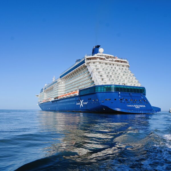 Celebrity Equinox anchored in South America