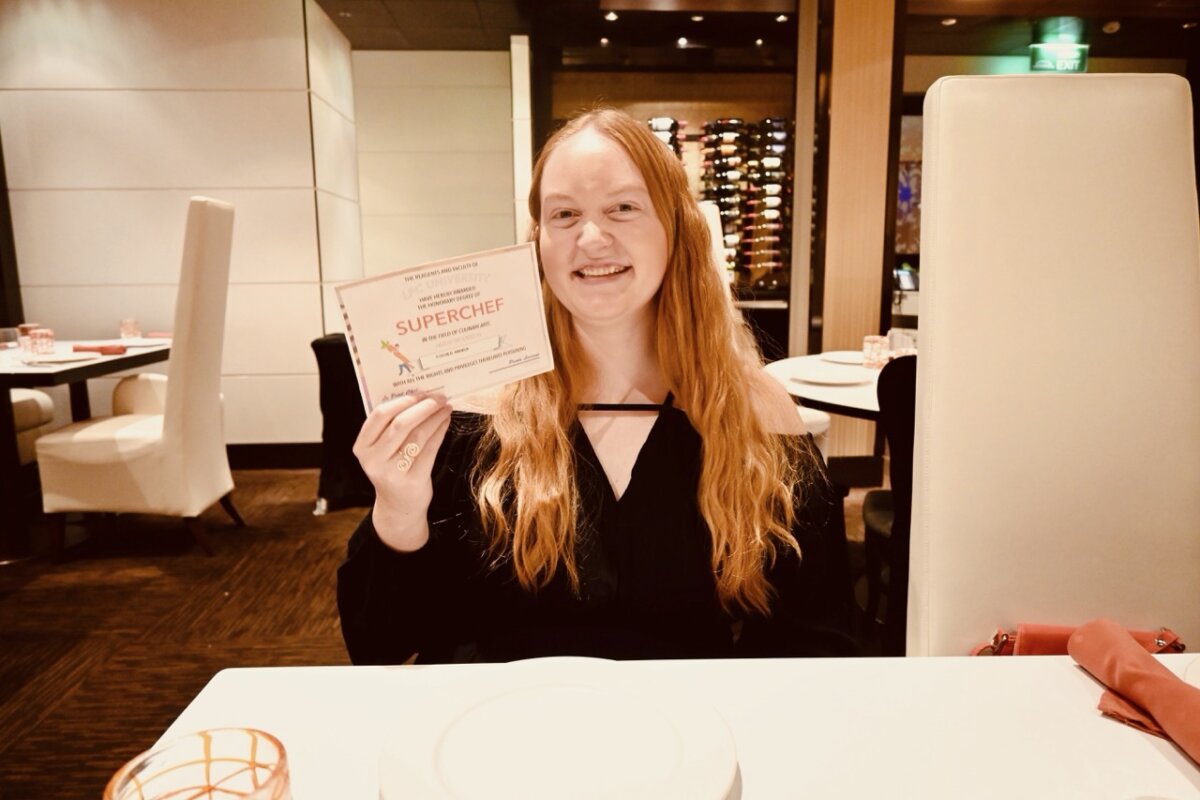 Le Petit Chef Celebrity Cruises certificate