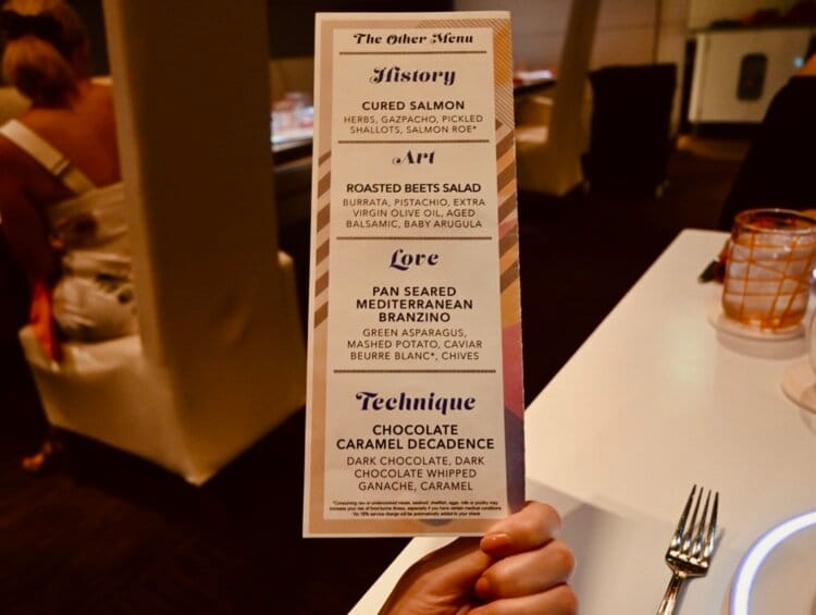 Le Petit Chef Menu on Celebrity Cruises