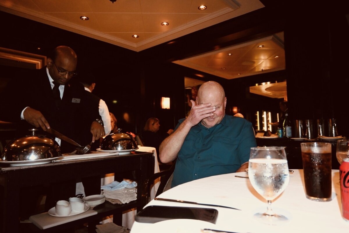 Celebrity Murano Restaurant tableside preparation