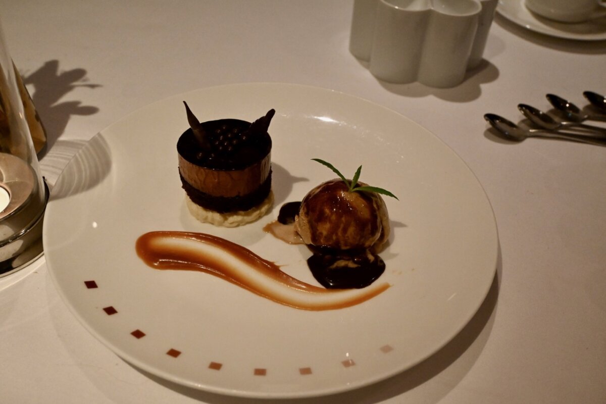 Celebrity Murano Restaurant chocolate cake