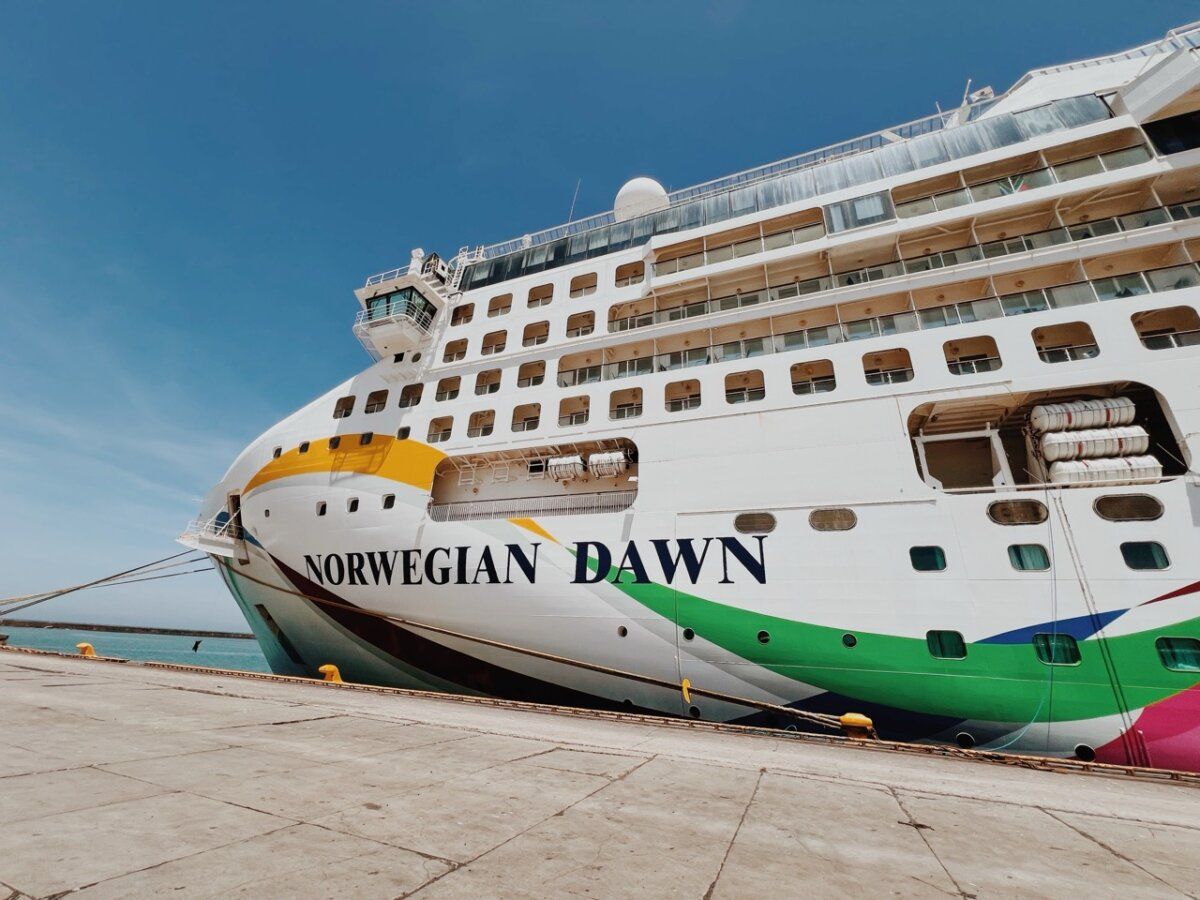 Norwegian Dawn Docked in Africa
