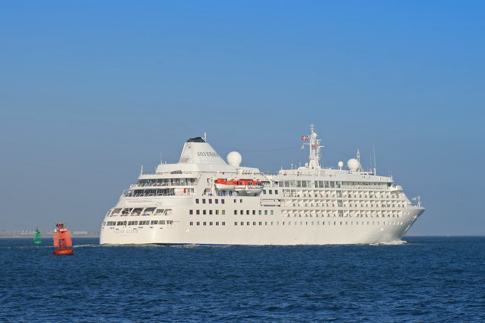 Silver Cloud at sea