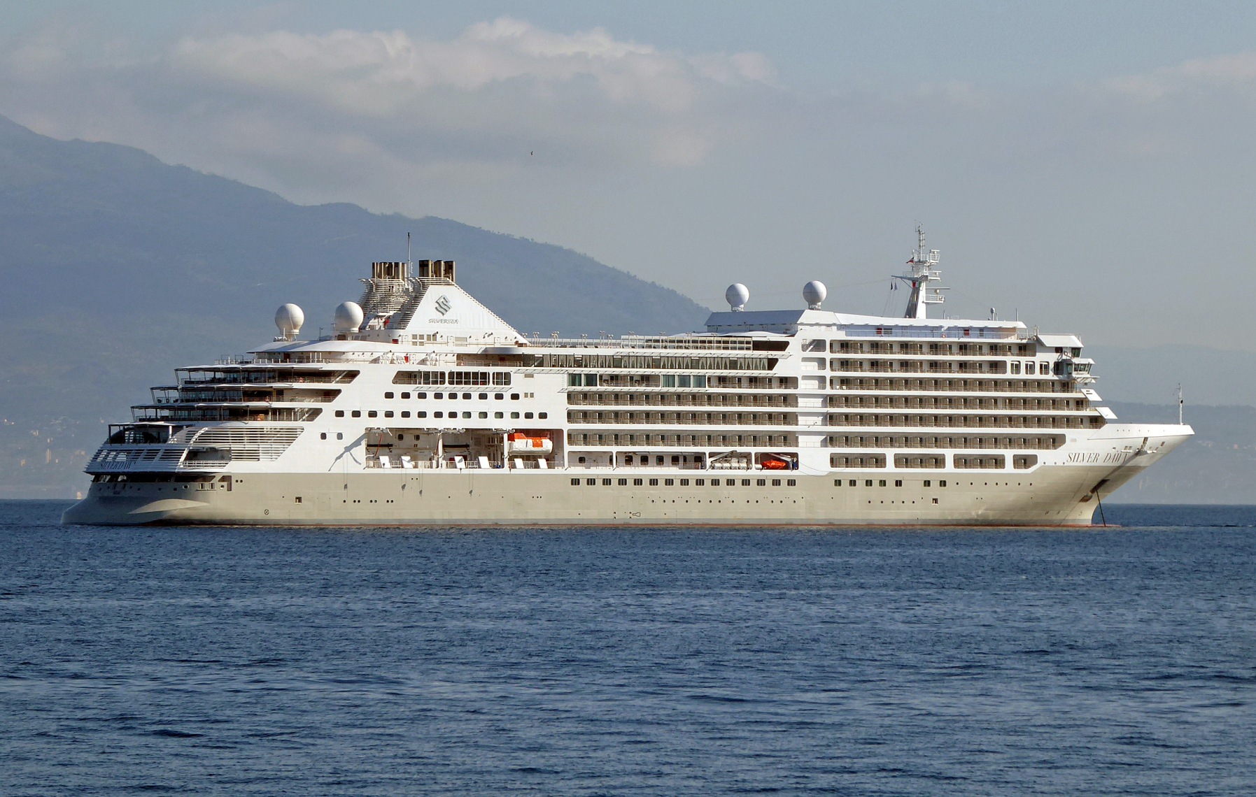 Silver Dawn at sea