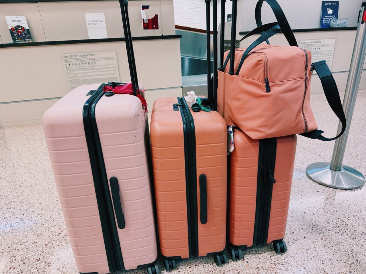 Away Luggage Suitcases in Pink
