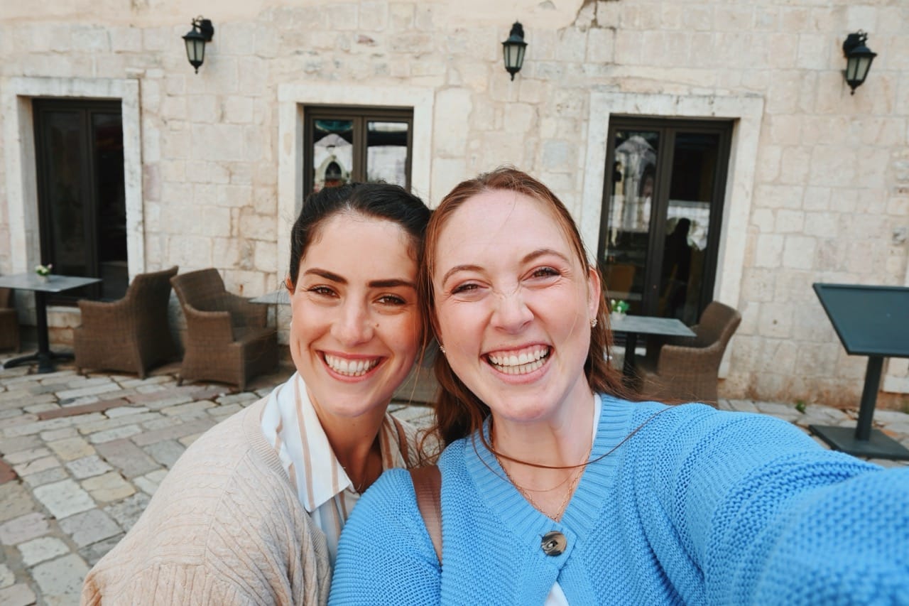Allie Hubers and Rosina Cheverez in Kotor, Montenegro wearing European Cruise Outfits