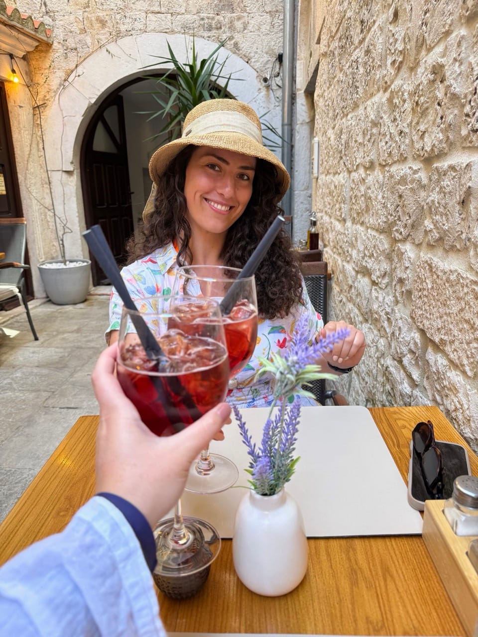 Rosina Cheverez in Split, Croatia wearing European Cruise Outfit
