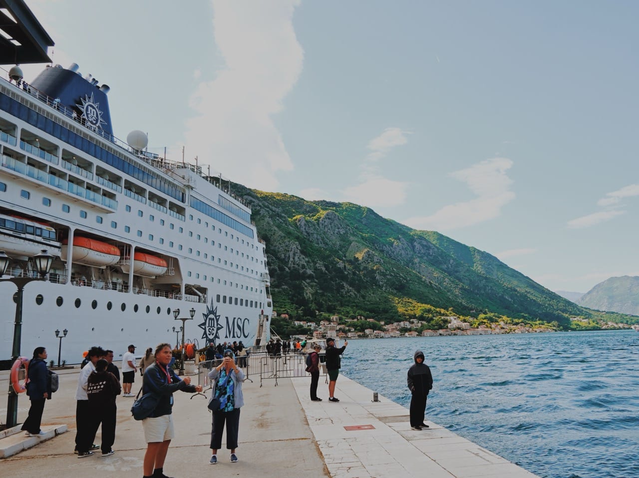 Cruise ship docked in Kotor, Montenegro 