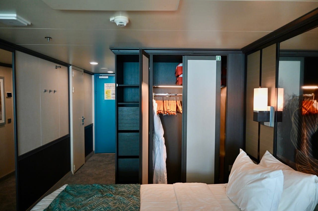 Norwegian Cruise Line Club Balcony Suite closet space