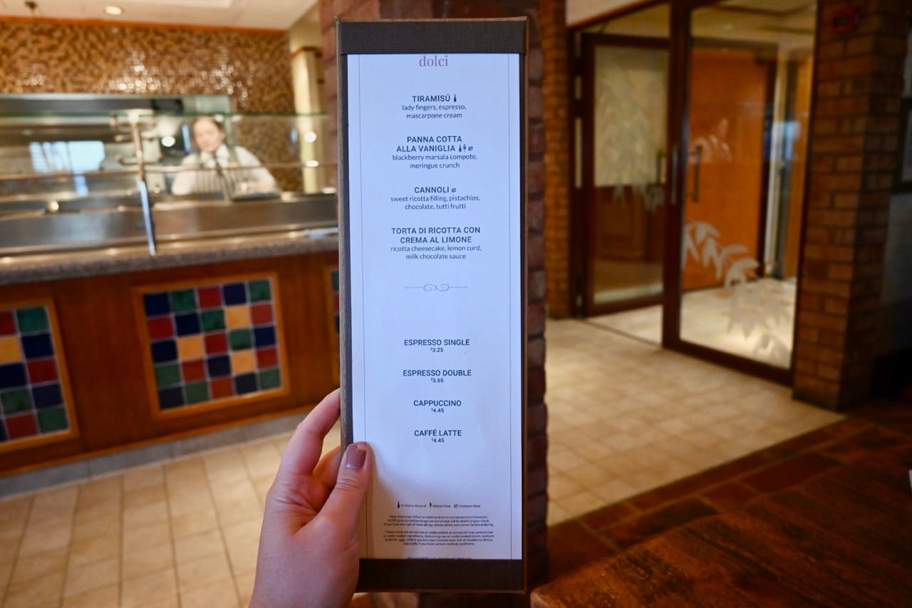 NCL La Cucina Dessert Menu