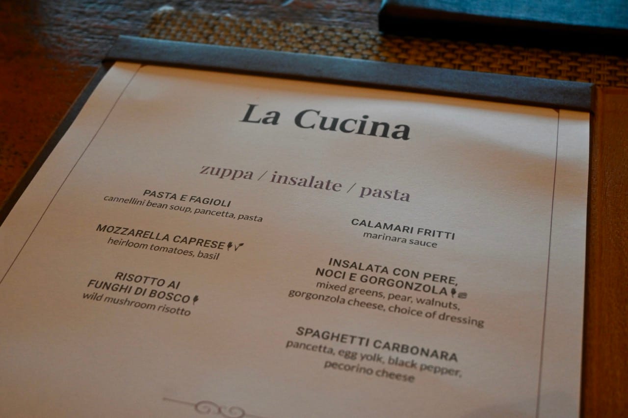 NCL La Cucina Menu