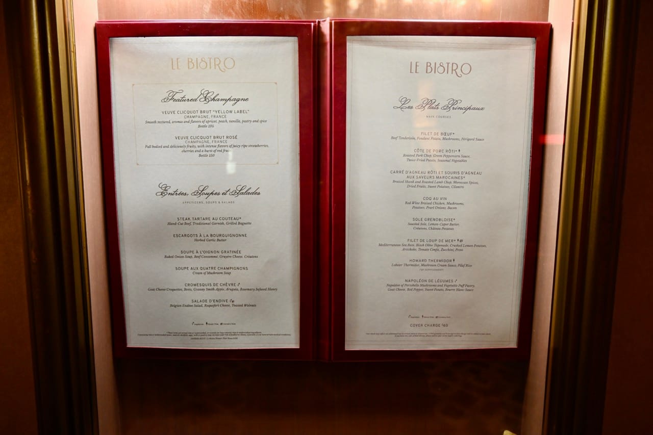 NCL Le Bistro Menu