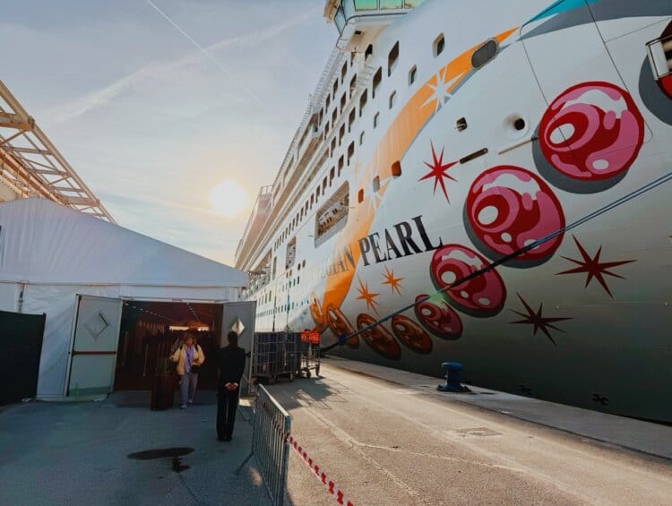 NCL Pearl docked in Ravenna, Italy