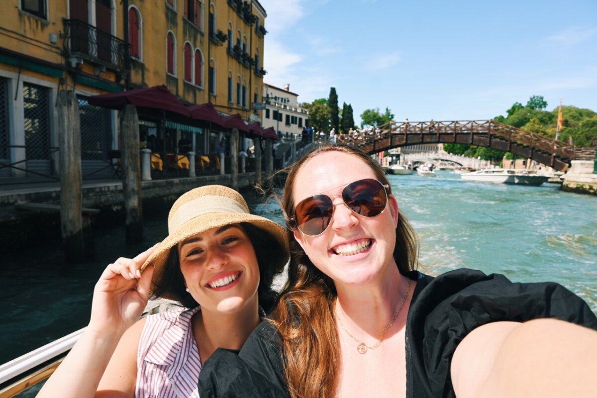 Allie Hubers and Rosina Cheverez in Venice, Italy