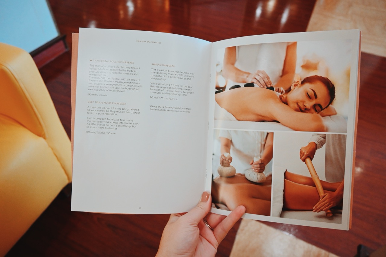 Norwegian Cruise Line Mandara Spa Massage Book
