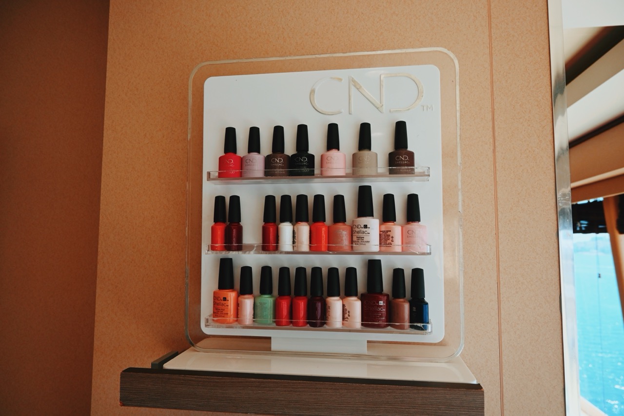 Norwegian Cruise Line Spa Menu Nail Polish