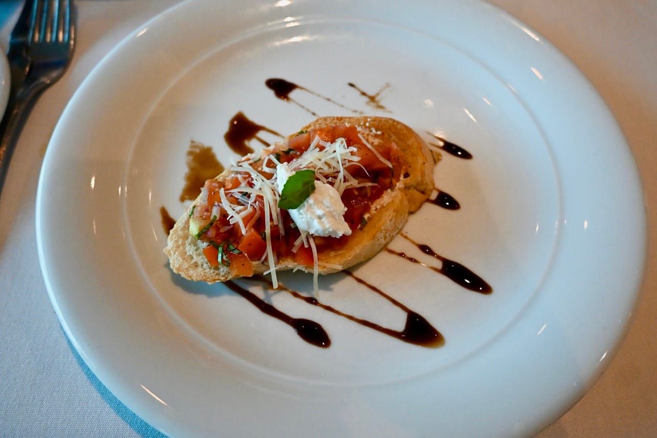 Norwegian Cruise Line Bruschetta Appetizer Main Dining Room Food