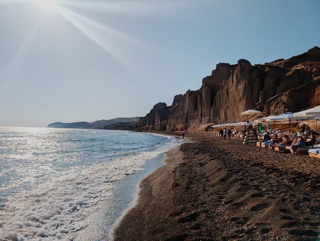 Royal Beach Club Santorini beach