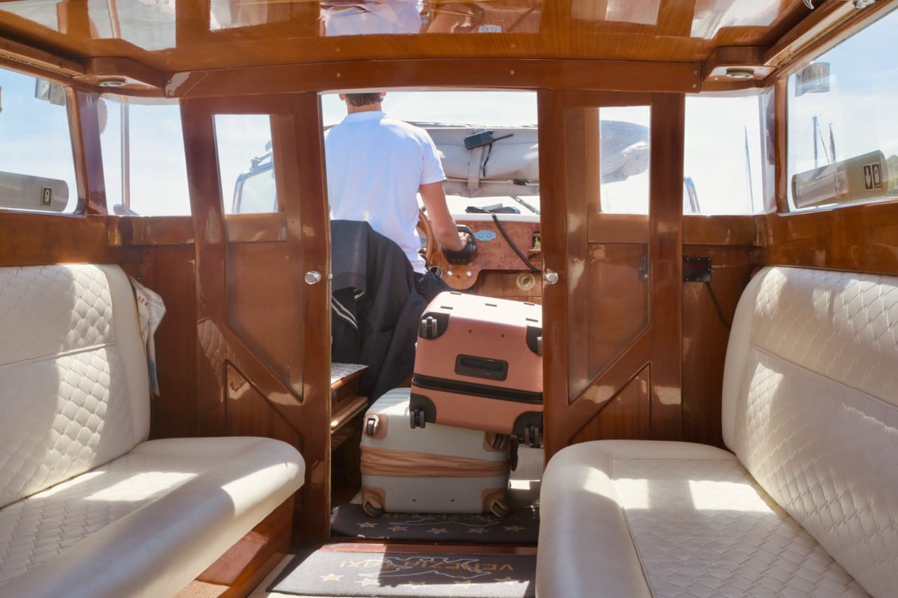 Luggage on Private Water Taxi in Venice, Italy