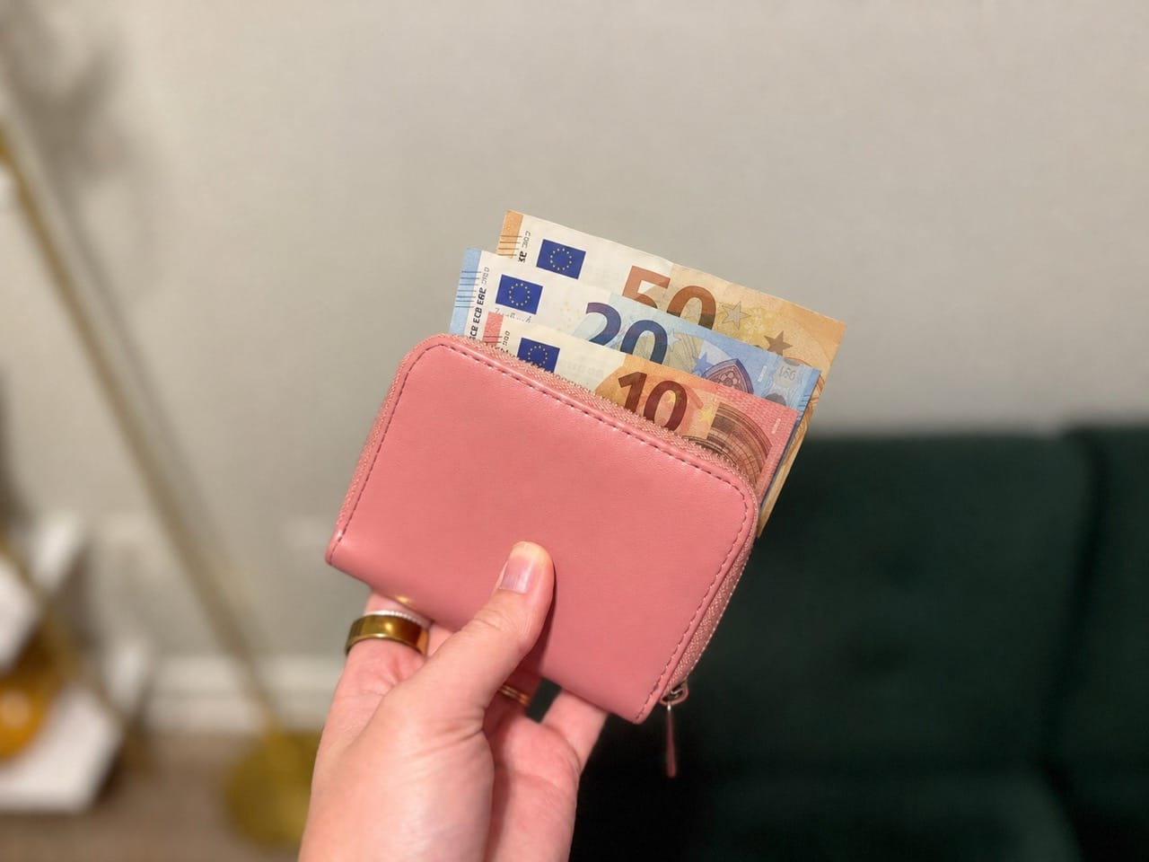Wallet with Euros Cash