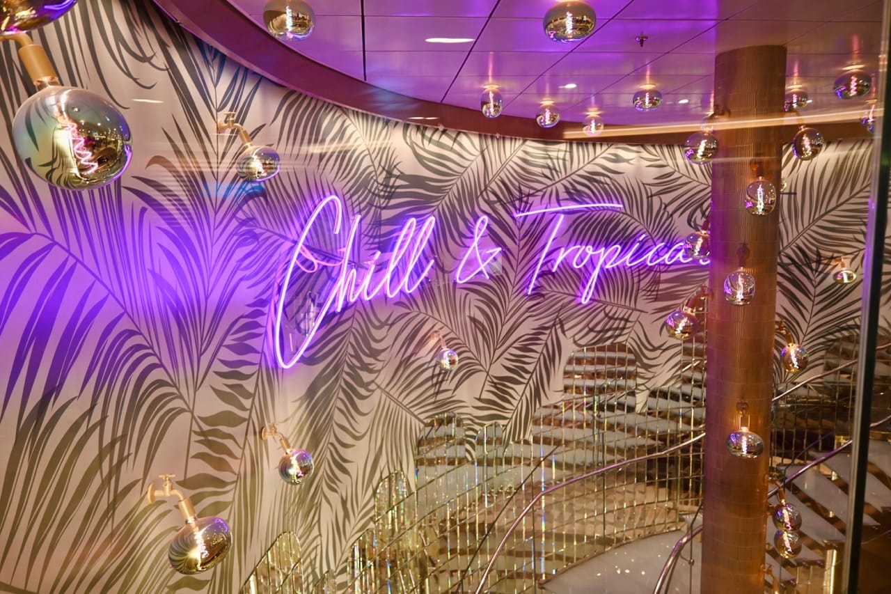 Carnival Celebration Cool and Tropical Glass Staircase