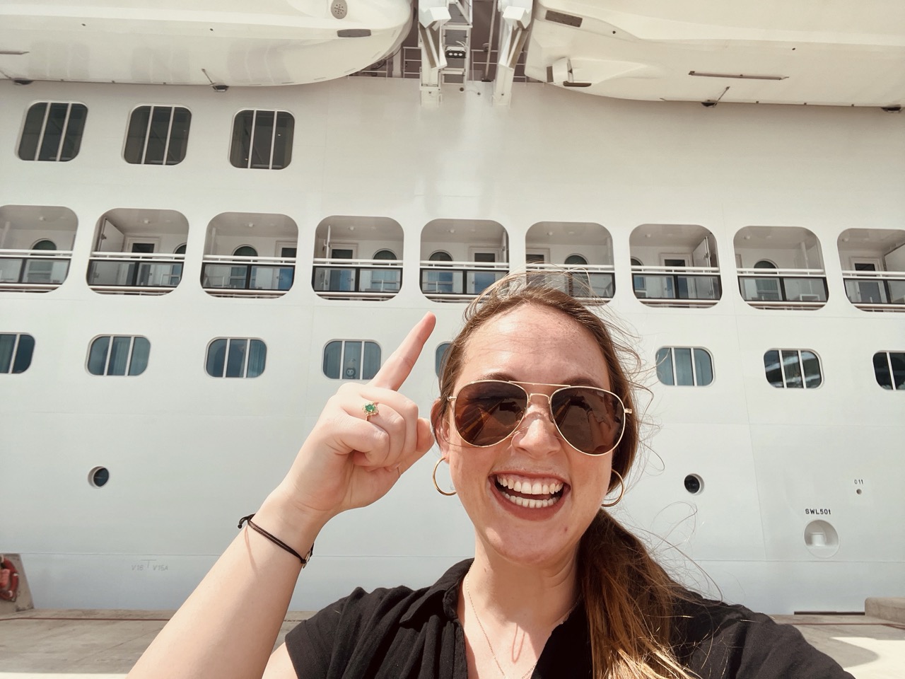 Allie Hubers with Cove Balcony on Carnival Jubilee