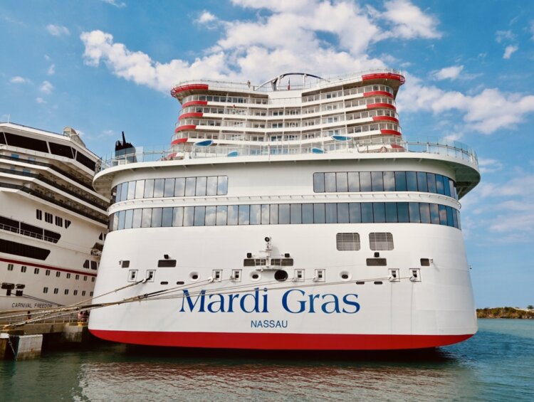 Carnival Mardi Gras docked in Cozumel, Mexico
